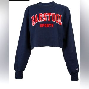 BARSTOOL SPORTS WOMEN'S CHAMPION CROPPED CREWNECK